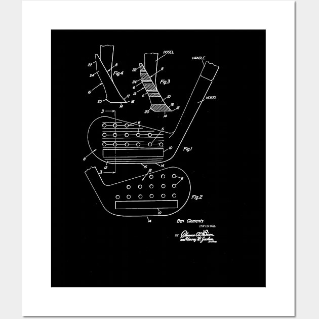 Golf Club Head Vintage Patent Drawing Wall Art by TheYoungDesigns